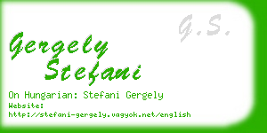 gergely stefani business card